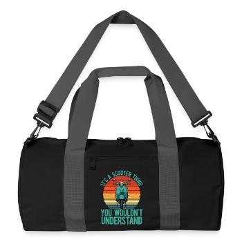It's A Scooter Thing Motorcycle Lover Scootering - Recycled Duffel Bag - black/graphite grey - Front