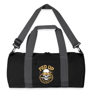 Rebellious Pirate Skull with Gold Chain - Recycled Duffel Bag - black/graphite grey - Front