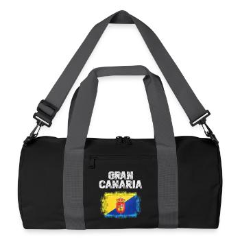 Gran Canaria Flag Design - Recycled Duffel Bag - black/graphite grey - Front