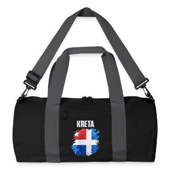 Colorful Scandinavian Flag Art - Recycled Duffel Bag - black/graphite grey - Front