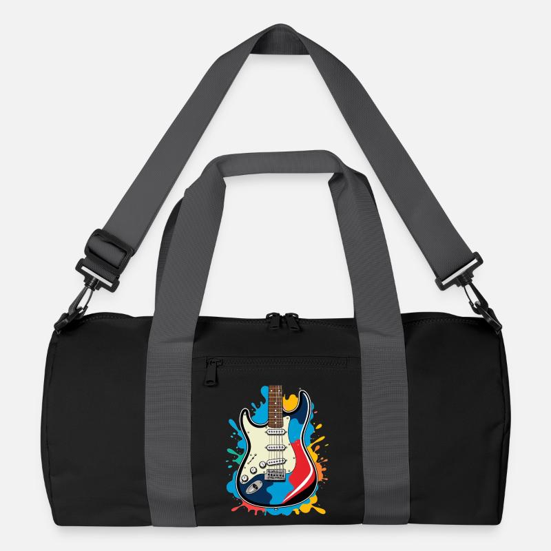 Creative electric guitar illustration Recycled Duffel Bag