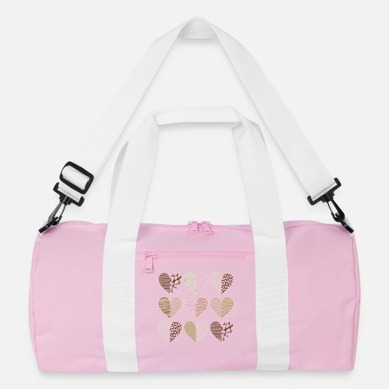 Leopard Muster Herzdesign Recycelte Duffel Bag