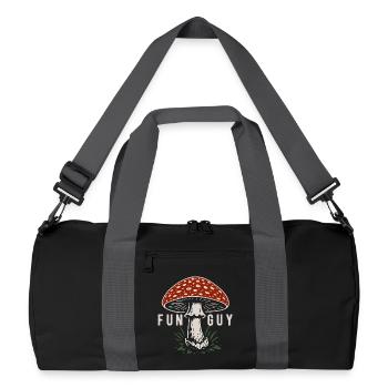 Fly Agaric Funguy - Mushrooms - Saying - Recycled Duffel Bag - black/graphite grey - Front