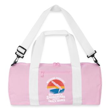 Diving diving board - Recycled Duffel Bag - pink/white - Front