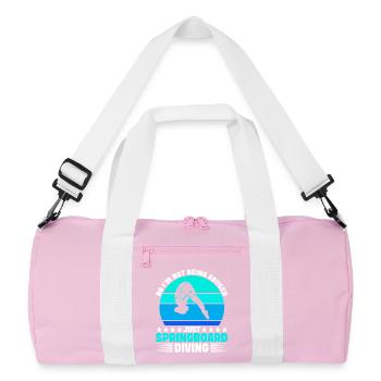 Diving diving board - Recycled Duffel Bag - pink/white - Front