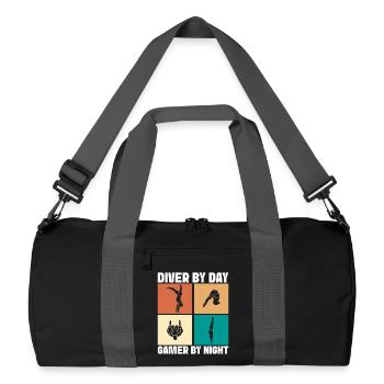 Diving diving board - Recycled Duffel Bag - black/graphite grey - Front