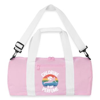 Diving diving board - Recycled Duffel Bag - pink/white - Front