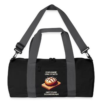Fin de partie débloquée | Fabrication de levain - Sac de sport recyclé - noir/gris graphite - Devant