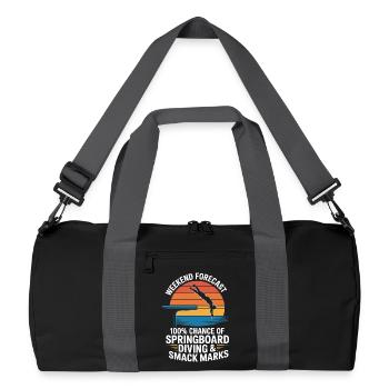 Diving diving board - Recycled Duffel Bag - black/graphite grey - Front