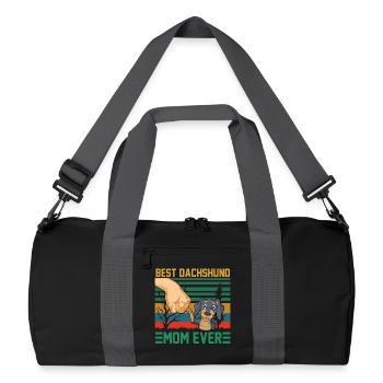 Best Dachshund Mom Ever - Recycled Duffel Bag - black/graphite grey - Front