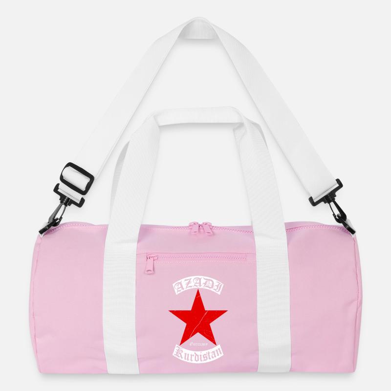 Kurdistan Kurden Großer Rotstern mit Text Recycelte Duffel Bag