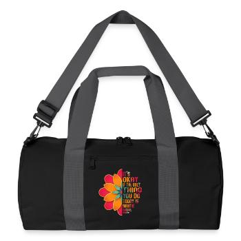 Its Okay If The Only Thing Is Breath - Recycled Duffel Bag - black/graphite grey - Front