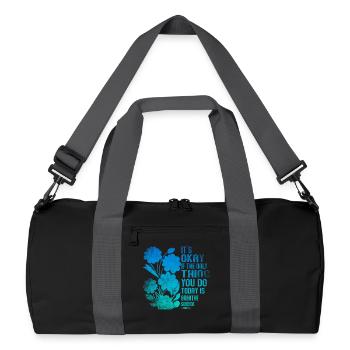 Its Okay If The Only Thing Is Breath - Recycled Duffel Bag - black/graphite grey - Front