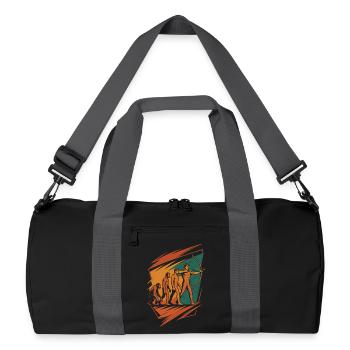 Entwicklung Des Bogenschießens Archer Bow Target - Recycelte Duffel Bag - Schwarz/Graphitgrau - Vorne