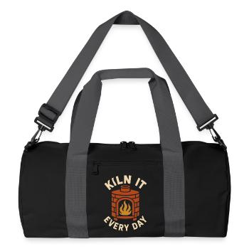 Töpferscheiben-süchtiger Tonkünstler Keramiken - Recycled Duffel Bag - black/graphite grey - Front