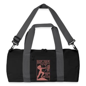 Les filles, gardez vos compétences en matière d'arcs et de flèches - Sac de sport recyclé - noir/gris graphite - Devant