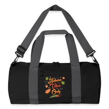 Autumn-Vibes-Only-Dozy-Fall-Leaves-Seasonal-Out - Sac de sport recyclé - noir/gris graphite - Devant