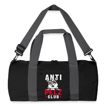 Protection des animaux CLUB ANTI FOURRURE Anti Fourrure Drôle - Sac de sport recyclé - noir/gris graphite - Devant