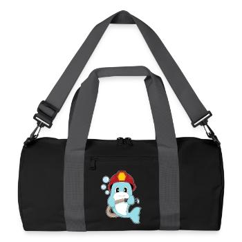 dauphin pompier tuyau d'incendie pompiers - Sac de sport recyclé - noir/gris graphite - Devant