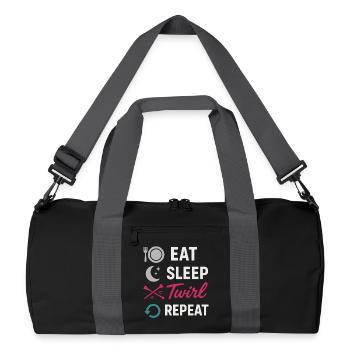 Baton Twirler Majorette Captain Squad Club - Recycled Duffel Bag - black/graphite grey - Front