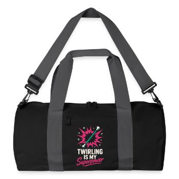 Baton Twirler Majorette Captain Squad Club - Recycled Duffel Bag - black/graphite grey - Front