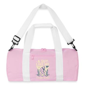 Someone Like Me Is Hard To Find Bigfoot - Recycled Duffel Bag - pink/white - Front
