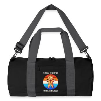 Werdende Väter Werdender Papa - Recycelte Duffel Bag - Schwarz/Graphitgrau - Vorne