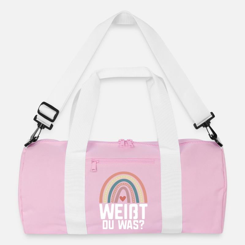 Große Schwester Verkündung Ankündigung Regenbogen Recycelte Duffel Bag