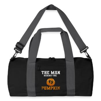 Pumpkin Man Parenthood Design - Recycled Duffel Bag - black/graphite grey - Front