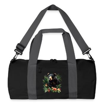 Sun Bear Malaienbär - Recycelte Duffel Bag - Schwarz/Graphitgrau - Vorne