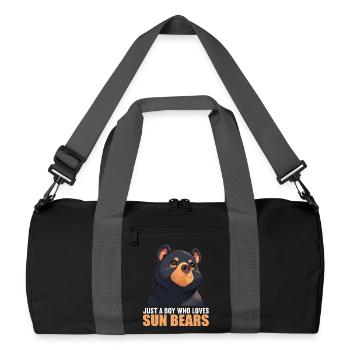 Sun Bear Malaienbär - Recycelte Duffel Bag - Schwarz/Graphitgrau - Vorne