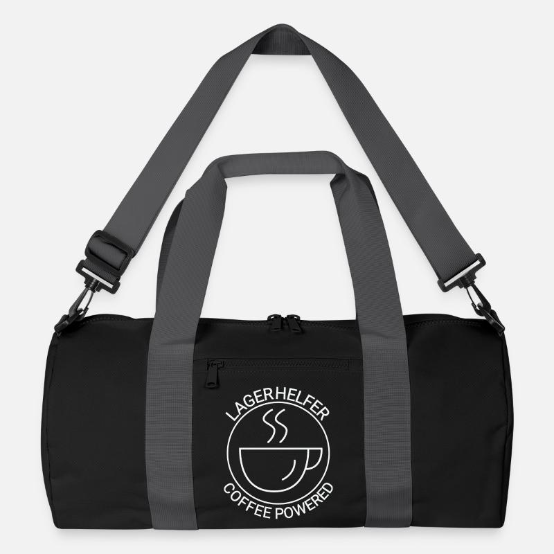 Aide d’entrepôt alimentée au café - Sac de sport recyclé - noir/gris graphite