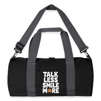 Talk Less Smile More - Recycled Duffel Bag - black/graphite grey - Front