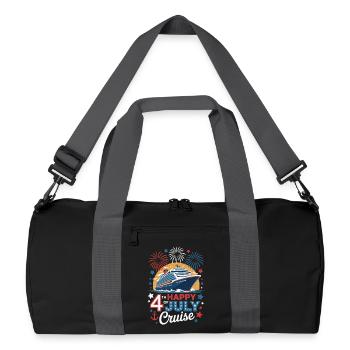Patriotic Cruise Trip Independence Day 4th of July - Recycled Duffel Bag - black/graphite grey - Front