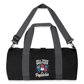 Trade Brother for Popsicles Independence Day 4th - Recycled Duffel Bag - black/graphite grey - Front