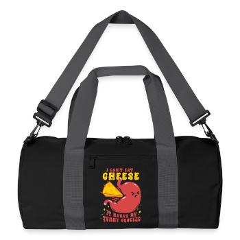 Lactose Intolerant I Cant Eat Cheese - Recycled Duffel Bag - black/graphite grey - Front