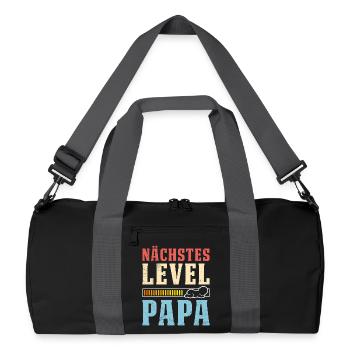 Gamer NEXT LEVEL DAD Funny - Recycled Duffel Bag - black/graphite grey - Front