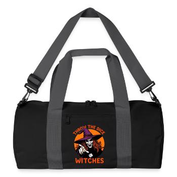 Halloween Spooky Season Throw The Dice Witches  - Recycled Duffel Bag - black/graphite grey - Front