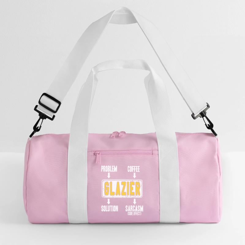 Glazier Problem Solver Coffee Humor Worker Sarcasm Recycled Duffel Bag