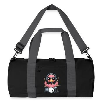 Batteur Flamingo avec casque et lunettes de soleil - Sac de sport recyclé - noir/gris graphite - Devant