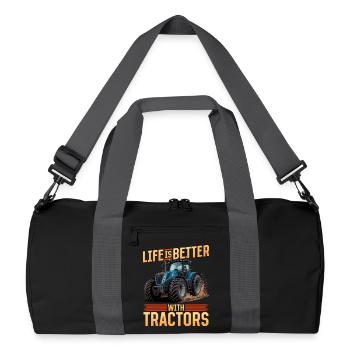 Tracteur Enfants Ferme Mode de vie - Sac de sport recyclé - noir/gris graphite - Devant