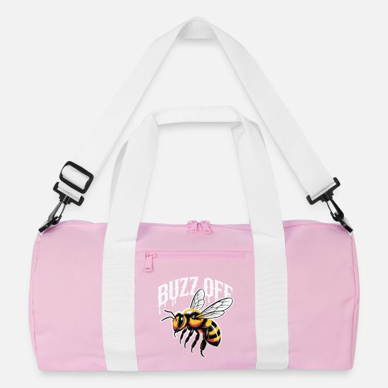 Bee Buzz Off Illustration Recycled Duffel Bag