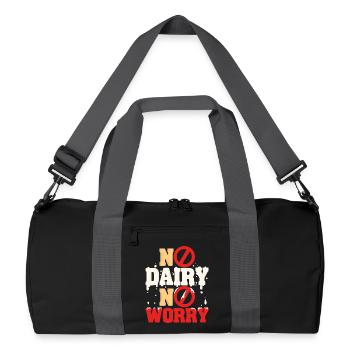 Lactose intolerance No Dairy No Worry - Recycled Duffel Bag - black/graphite grey - Front