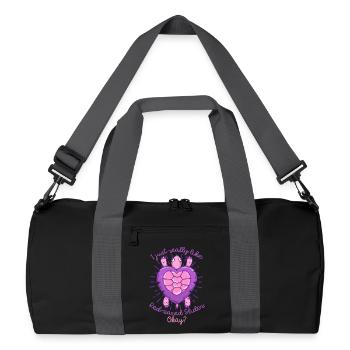 Red-eared Turtle - Recycled Duffel Bag - black/graphite grey - Front