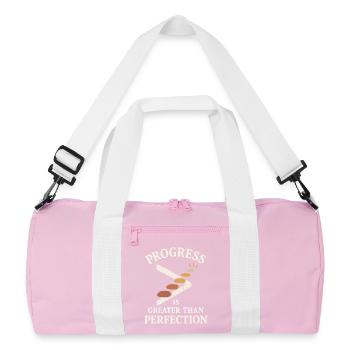 Staff for Alternative Education Teacher Second - Recycled Duffel Bag - pink/white - Front