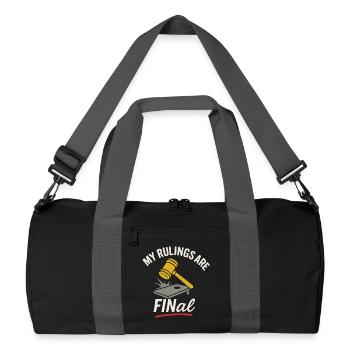 Cornhole Refere Official Referee - Recycled Duffel Bag - black/graphite grey - Front