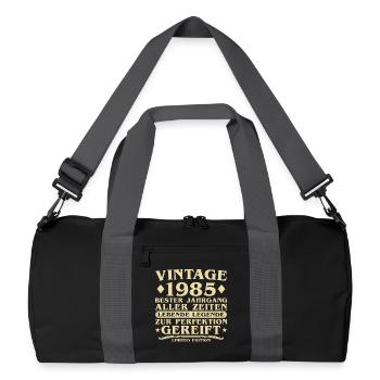 Vintage 1985 Vintage Born 40 Years - Recycled Duffel Bag - black/graphite grey - Front