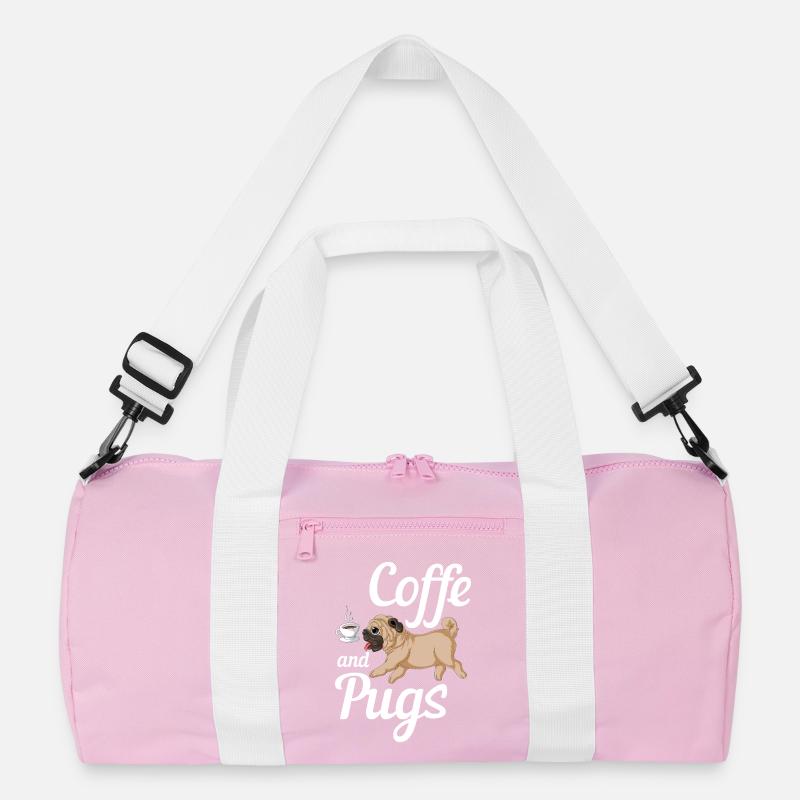 Kaffee und Möpse Tee Recycelte Duffel Bag