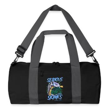 S’intéresse sérieusement aux scinques à langue bleue depuis 1974 - Sac de sport recyclé - noir/gris graphite - Devant
