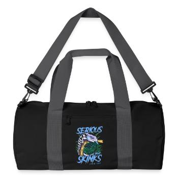 S’intéresse sérieusement aux scinques à langue bleue depuis 1971 - Sac de sport recyclé - noir/gris graphite - Devant